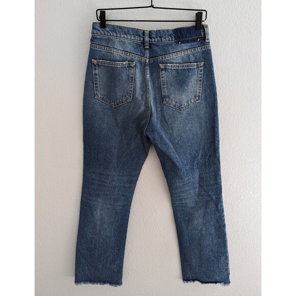 Golden Goose Deryn Cropped Flared Jeans Women's Size 30 Medium Wash Blue Denim - Picture 15 of 16